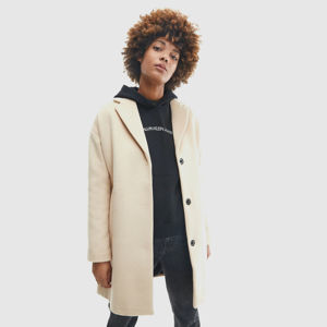 Calvin Klein dámský béžový kabát - L (AEB)